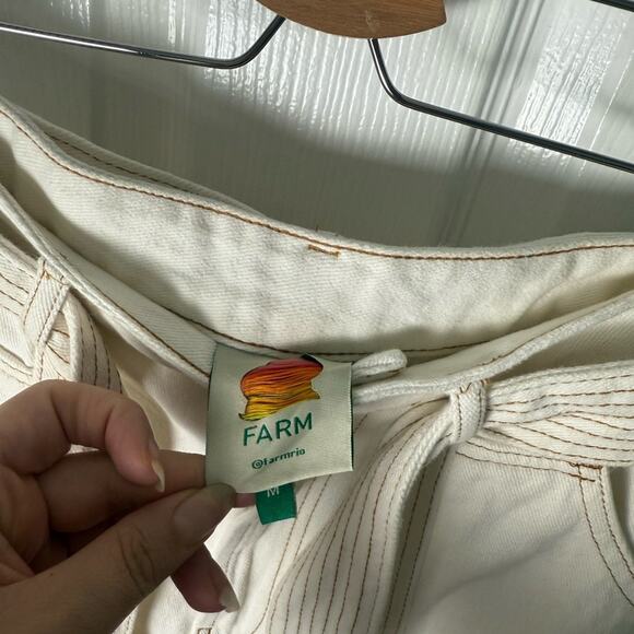 Farm Rio Belted Wide-Leg Twill Pants M - Picture 10 of 11